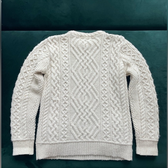 Aran sweater 100% Merino Wool Authentic Aran Crafts XS - Picture 2 of 4